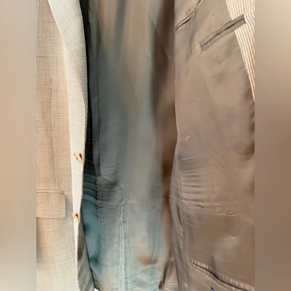 Polo Ralph Lauren Men’s Sport Coat Made in Italy 44 Long Tan Beige EUC